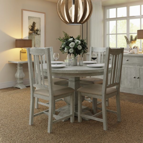 Bowood Reclaimed Pine 1.2m Round Dining Table - Image 4