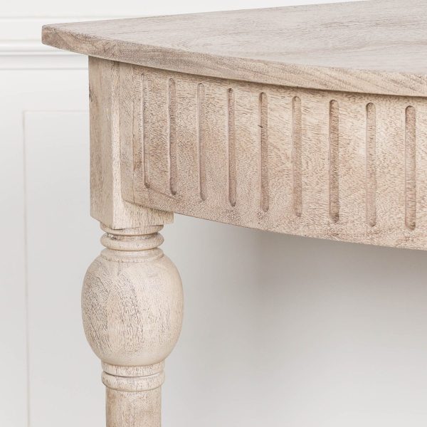 Acacia Wooden Curved Console - Image 5