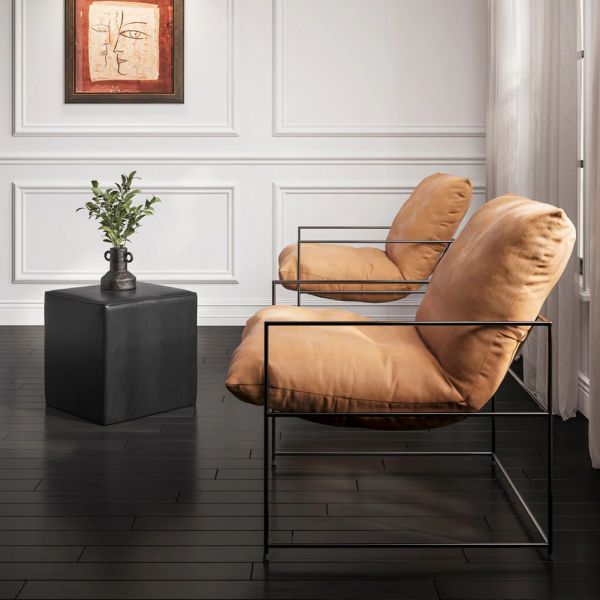 Anoushka Living  Queens Tobacco Accent Chair in Brown - Image 3