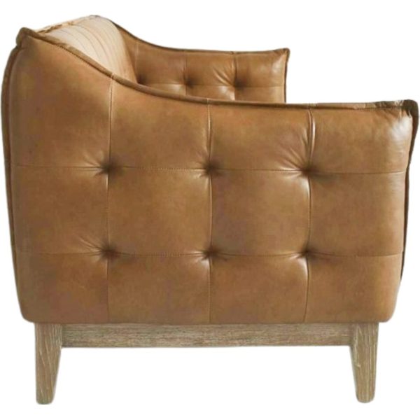 Gallery Interiors Wellington 3 Seater Sofa In Tan Leather - Image 7