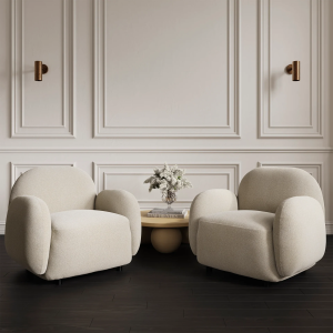 Anoushka Living  Noelle Accent Chair in Bone