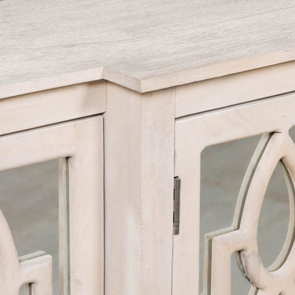 Lewis Interiors Wooden 4 Door Mirrored Breakfront Sideboard - Image 6