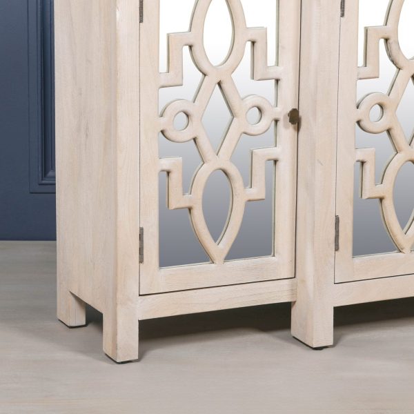 Lewis Interiors Wooden 4 Door Mirrored Breakfront Sideboard - Image 7