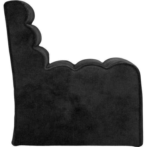 Anoushka Living  Jasmine Accent Chair in Black Velvet Chenille - Image 5