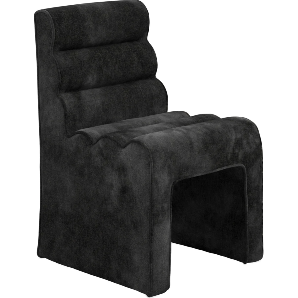 Anoushka Living  Jasmine Dining Chair in Black Velvet Chenille