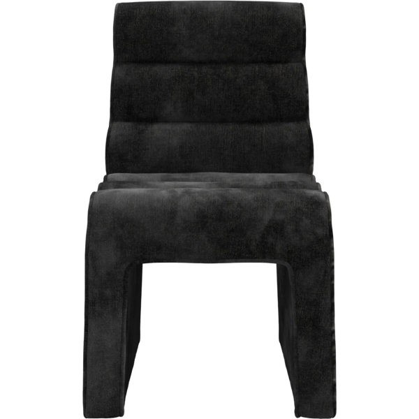 Anoushka Living  Jasmine Dining Chair in Black Velvet Chenille - Image 3