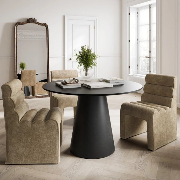 Anoushka Living  Jasmine Dining Chair in Honey Velvet Chenille - Image 3