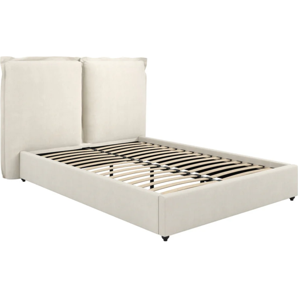 Anoushka Living  Monroe King Size Bed in Ivory Linen Blend