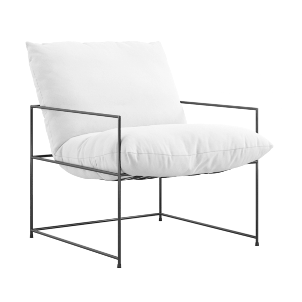 Anoushka Living  Queens Accent White Chair