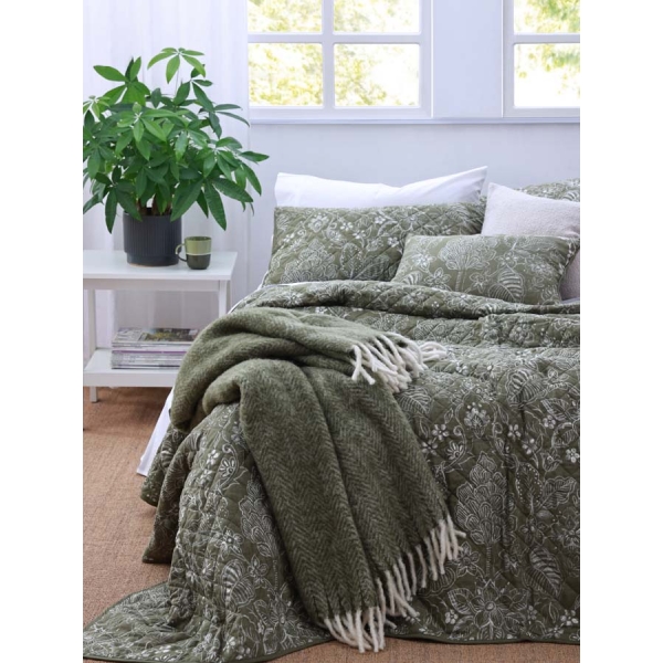 M.M Linen Botanica Bedspread Set Poplar - Image 2