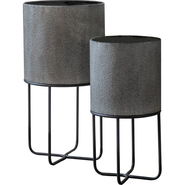 Gallery Interiors  Mada Metal Planter Set of 2 - Image 3