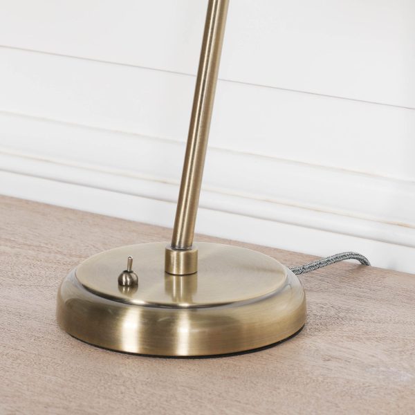 Industrial Style Stain Brass Metal Table Lamp with Shade - Image 6