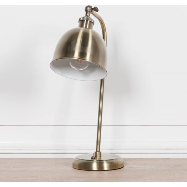 Industrial Style Stain Brass Metal Table Lamp with Shade - Image 4