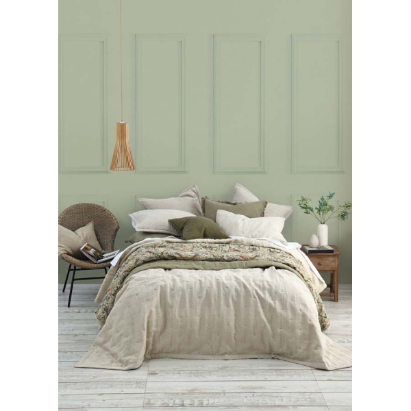 M.M Linen Laundered Linen Natural Bedspread Set - Image 4