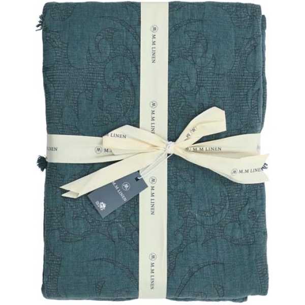 M.M Linen Mayen Throw Bluestone - Image 6