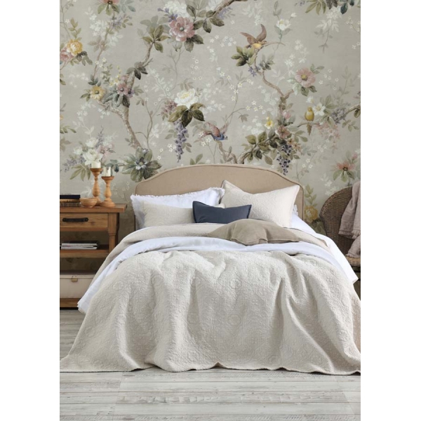 M.M Linen Thorndon Bedspread Set Natural - Image 3