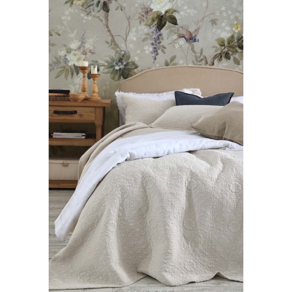 M.M Linen Thorndon Bedspread Set Natural - Image 12
