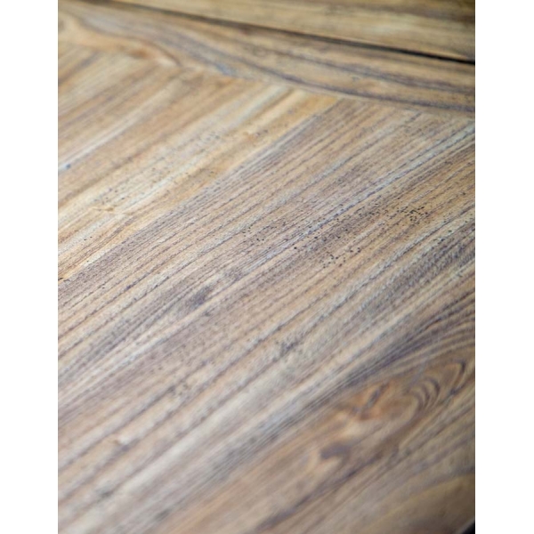 Reclaimed Dark Elm Extending Dining Table - Image 4
