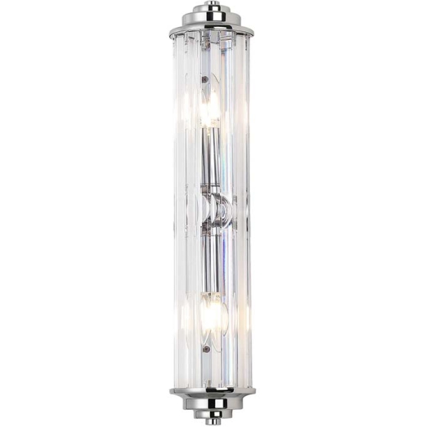 Halo Lighting Kolmar 2 Light Crystal Wall Light / Polished Chrome/Clear Crystal