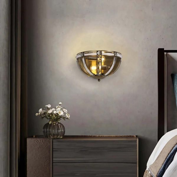 Halo Lighting Charlotte Wall Light Antique Brass 2 Light E14 - Image 5