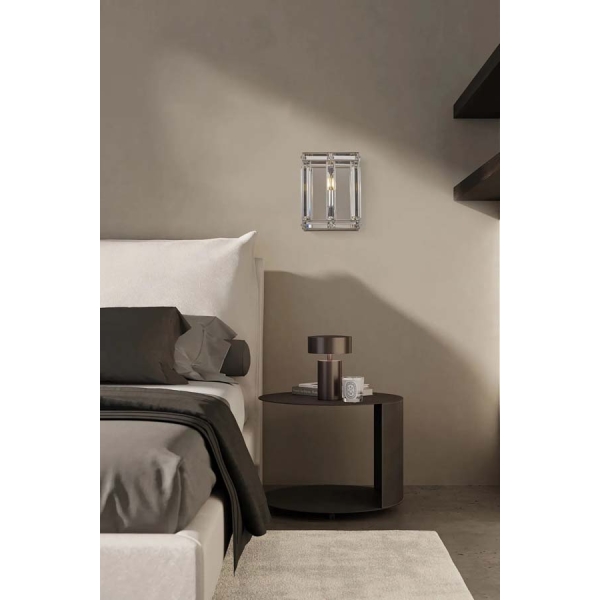 Halo Lighting Charlotte Square Wall Light Polished Nickel 1 Light E14 - Image 7