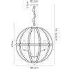 Halo Lighting Charlotte Large Round Pendant 62cm Antique Brass 6 Light E27 - Image 6