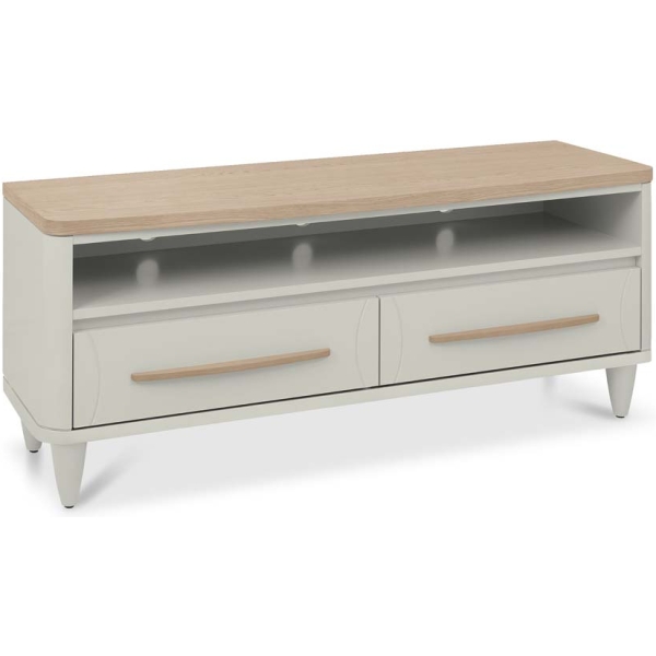 Bentley Designs Larsen Scandi Oak & Soft Grey Entertainment Unit - Image 3