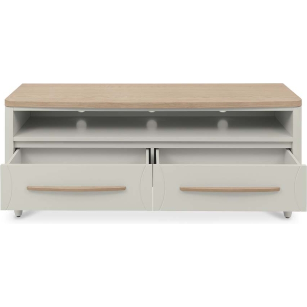 Bentley Designs Larsen Scandi Oak & Soft Grey Entertainment Unit - Image 5