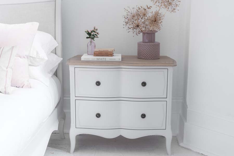 Willis & Gambier Amelie 2 Drawer Wide Bedside Table