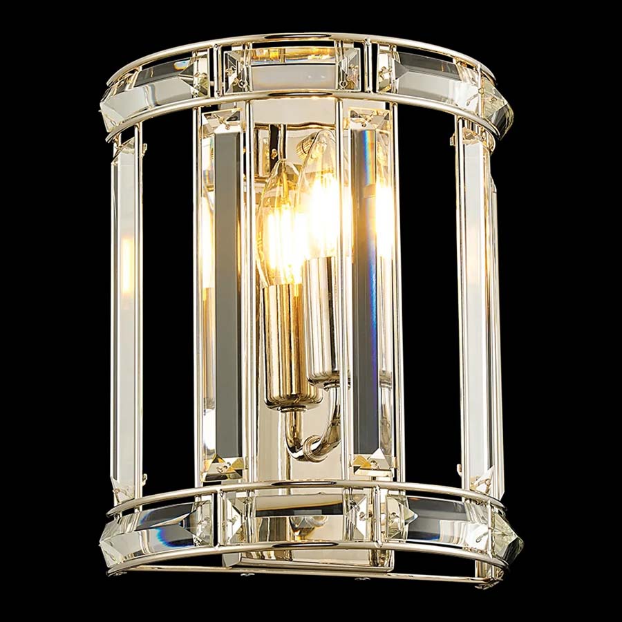 Halo Lighting Charlotte Wall Light Polished Nickel 1 Light E14