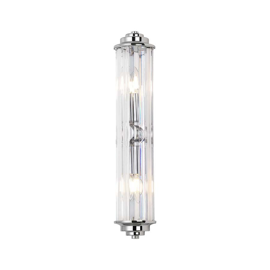 Halo Lighting Kolmar 2 Light Crystal Wall Light / Polished Chrome/Clear Crystal