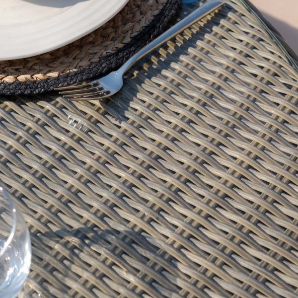 Winchester 6 Seat Oval Dining Set with Heritage Chairs & Woven Lazy Susan - Image 10