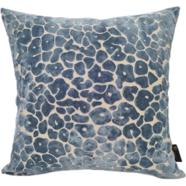 Malini Paul Moneypenny Spoton Blue Large Cushion 56x56cm
