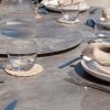 Maze - Monaco Rope Weave 6 Seat Oval Dining Set with Lazy Susan - Cool Linen - Image 8