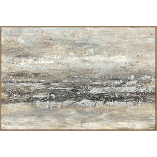 Hill Interiors Traverse Hand Painted Canvas In Frame