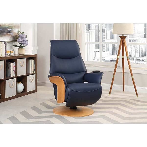 Global Furniture Alliance Iowa Swivel Recliner & Intergrated Footstool