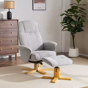 Global Furniture Alliance Missouri Swivel Recliner & Footstool - Available in 3 Colours