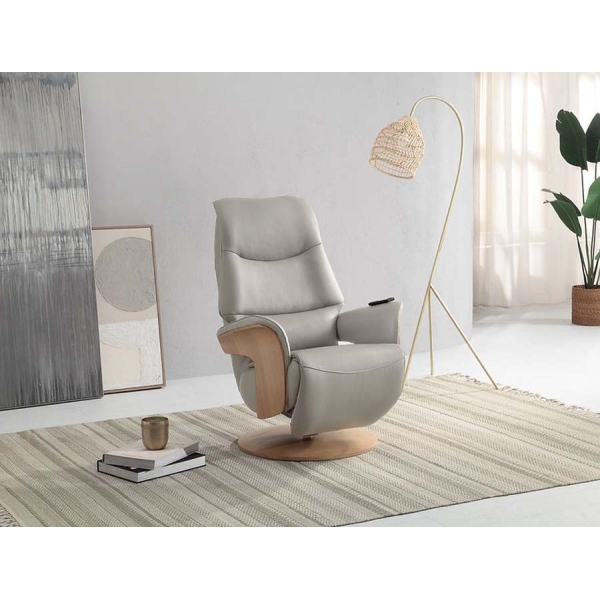 Global Furniture Alliance Iowa Swivel Recliner & Intergrated Footstool - Image 4