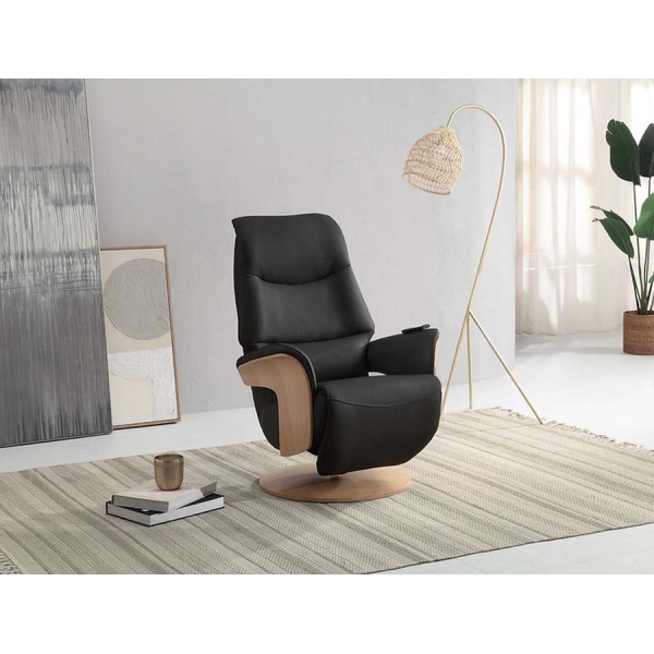 Global Furniture Alliance Iowa Swivel Recliner & Intergrated Footstool - Image 3