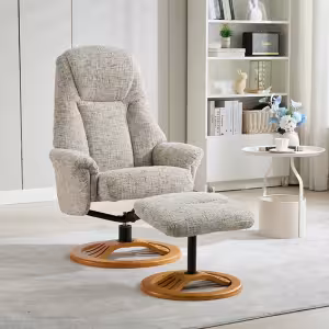 Global Furniture Alliance Aruba Swivel Recliner & Footstool - Available in 3 Colours