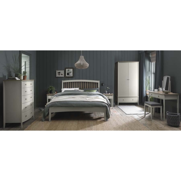 Bentley Designs Whitby Soft Grey Stool - Gun Metal Velvet - Image 5