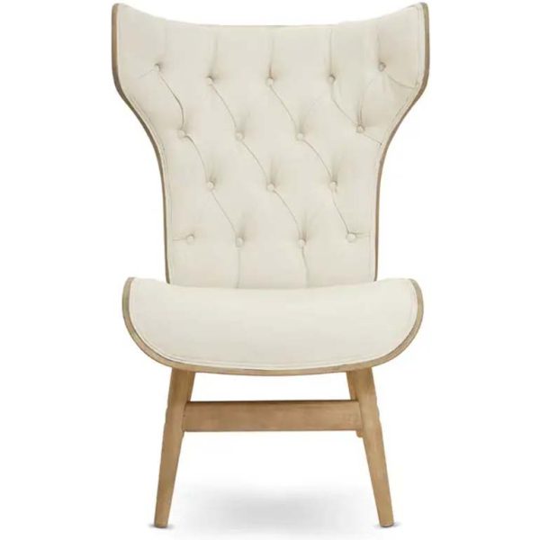 Fifty Five Avenue Vinsi Beige Chair With Winged Back - Image 3
