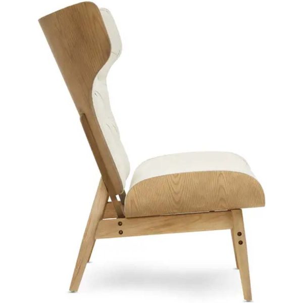 Fifty Five Avenue Vinsi Beige Chair With Winged Back - Image 4