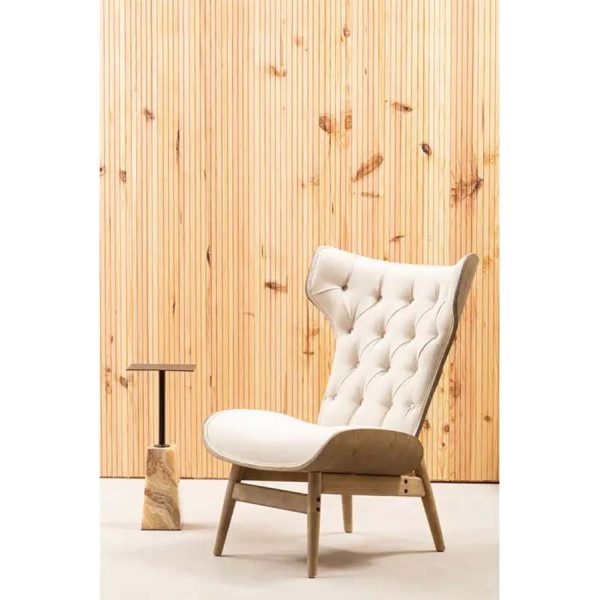 Fifty Five Avenue Vinsi Beige Chair With Winged Back - Image 6