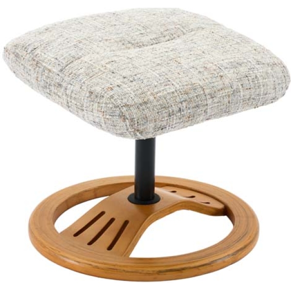 Global Furniture Alliance The Aruba Swivel Recline & Footstool - Frost Fabric - Image 28