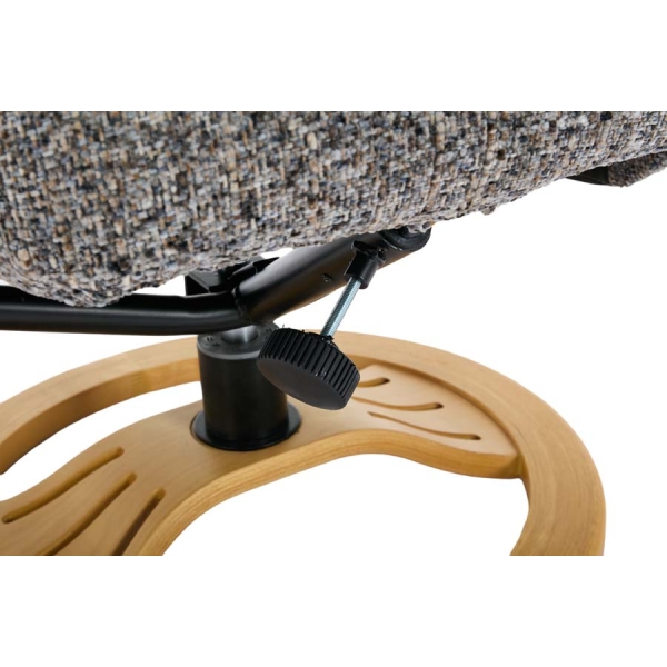 Global Furniture Alliance The Aruba Swivel Recliner & Footstool - Muscari Fabric - Image 25