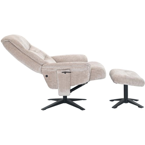 Global Furniture Alliance Hudson Swivel Recliner & Footstool - Image 42