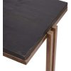 Libra Interiors Dalston Black Sandblasted Wood and Champagne Frame Console Table - Image 5