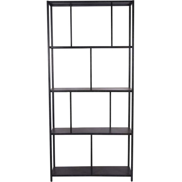Libra Interiors Brooks Tall Metal Shelving Unit Mottled Black - Image 3