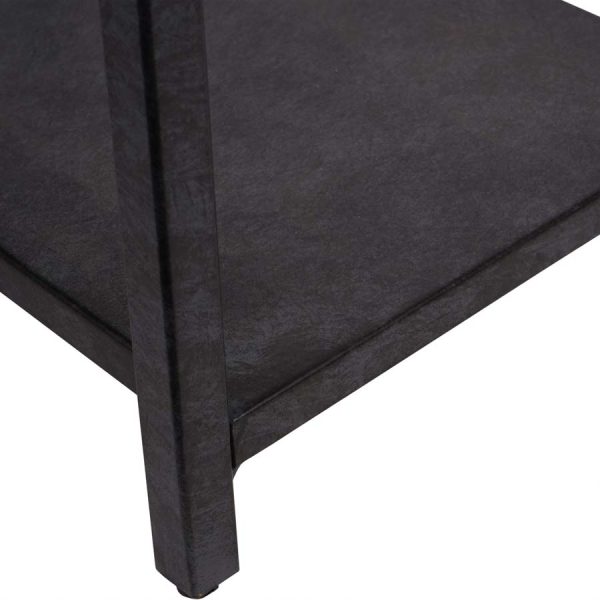 Libra Interiors Brooks Tall Metal Shelving Unit Mottled Black - Image 5